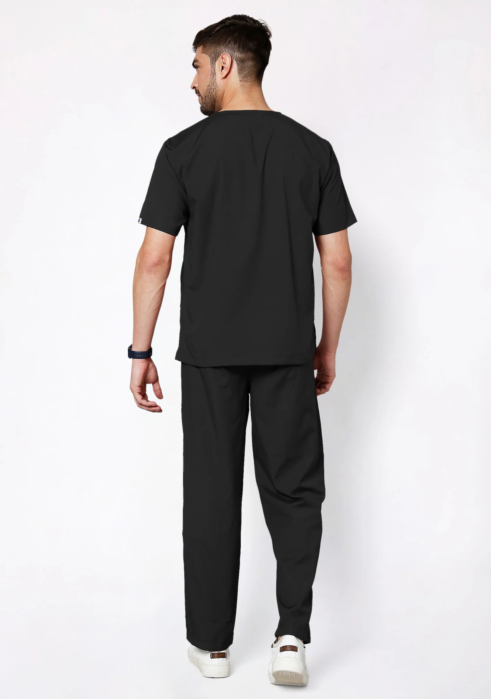 Classic Men's V-Neck (Black) Scrub - Image 5