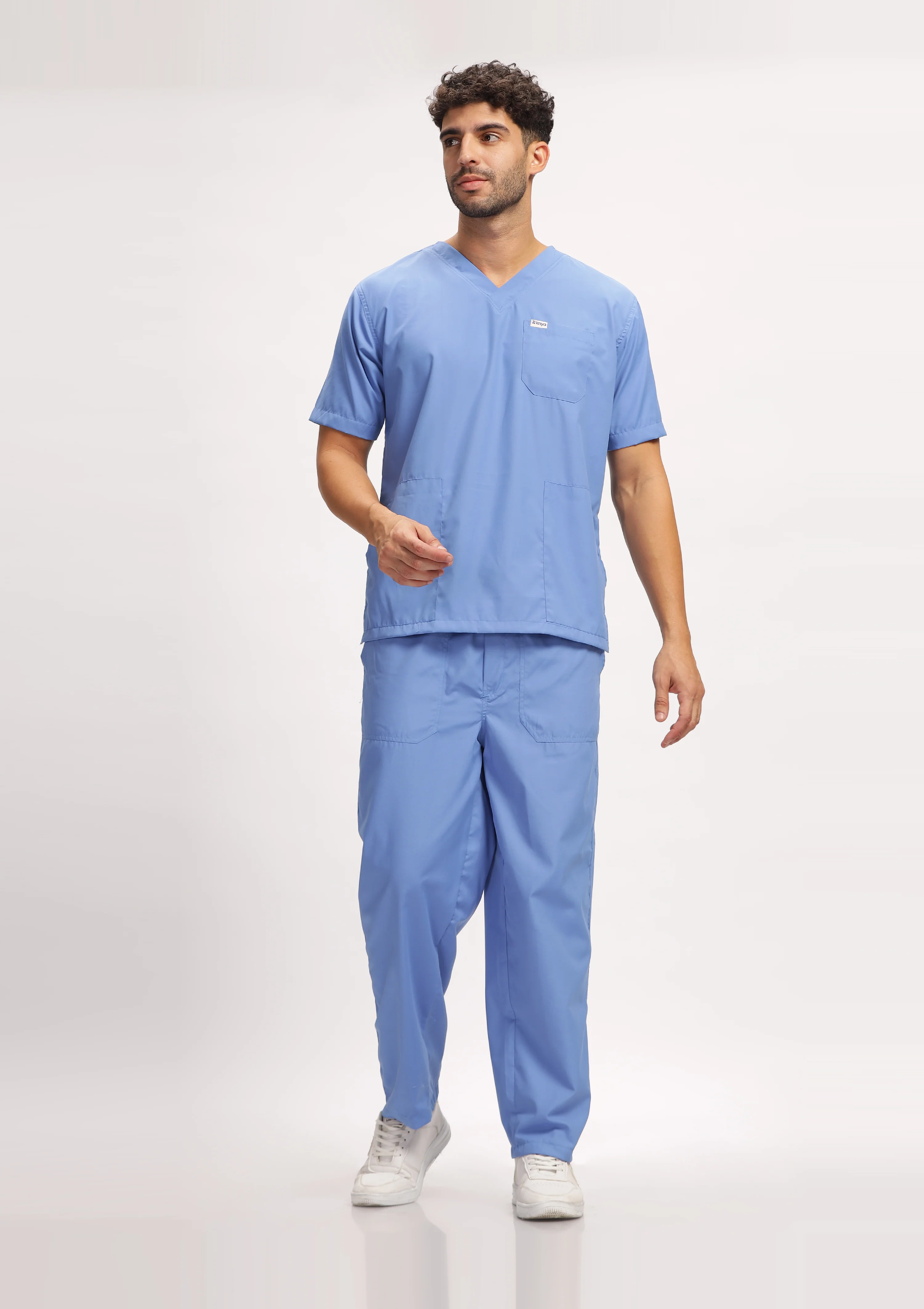 Classic Men's V-Neck (Ceil Blue) Scrub - Image 6