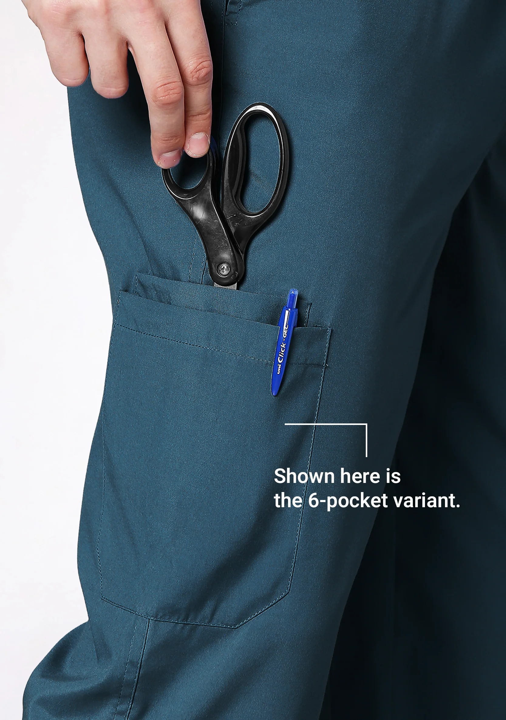 Classic Men's V-Neck (Forest Green) Scrub - Image 4