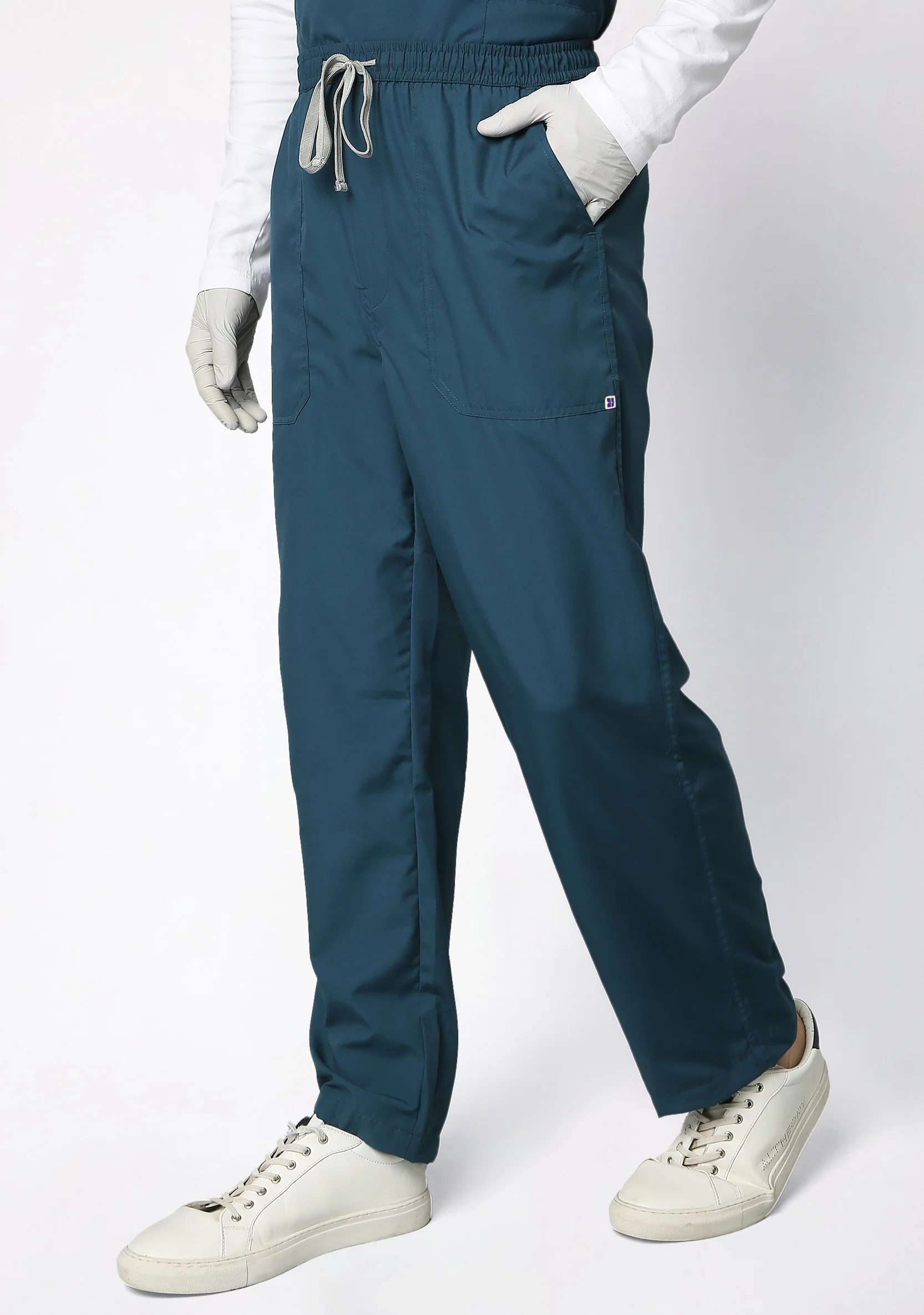 Classic Men's V-Neck (Forest Green) Scrub - Image 5