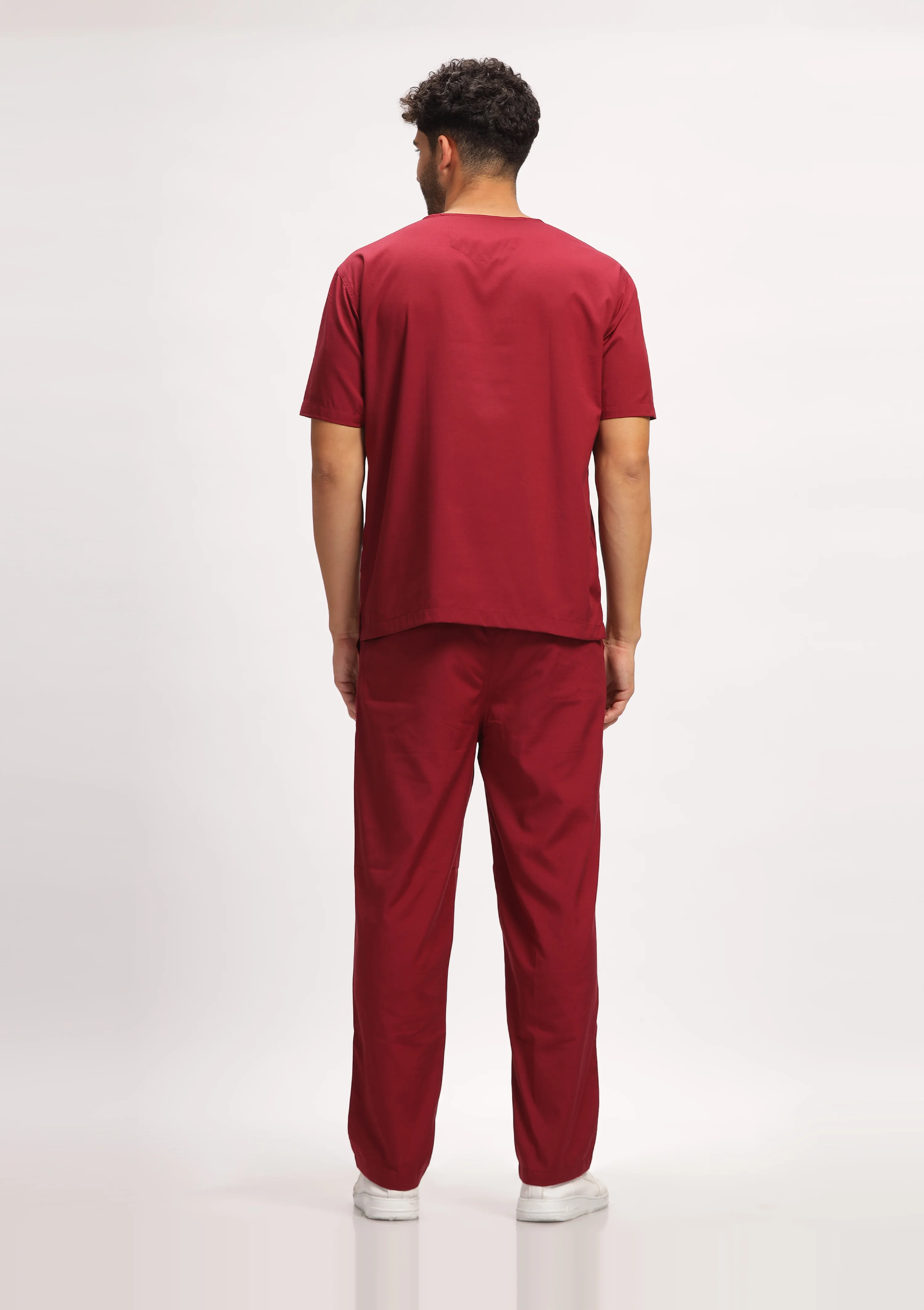 Classic Men's V-Neck (Maroon) Scrub - Image 6