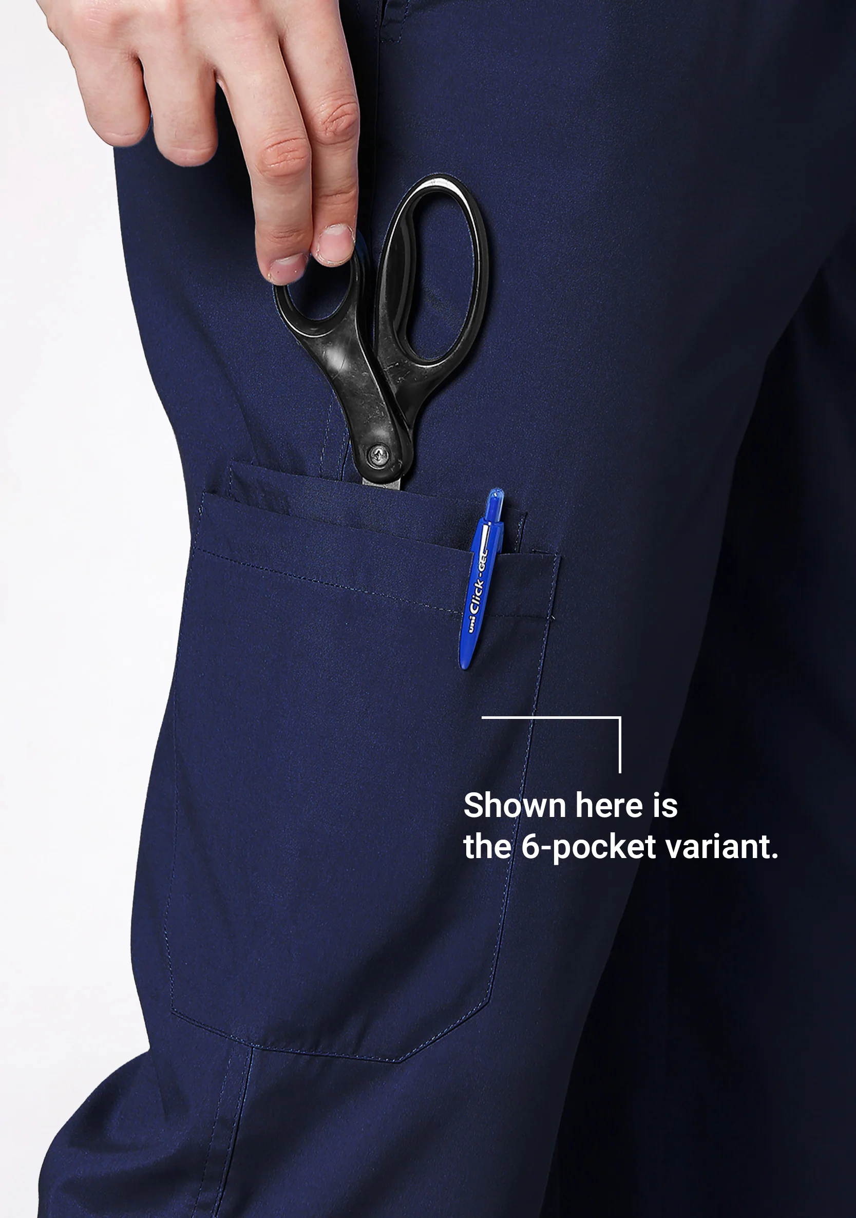 Classic Men's V-Neck (Navy) Scrub - Image 5