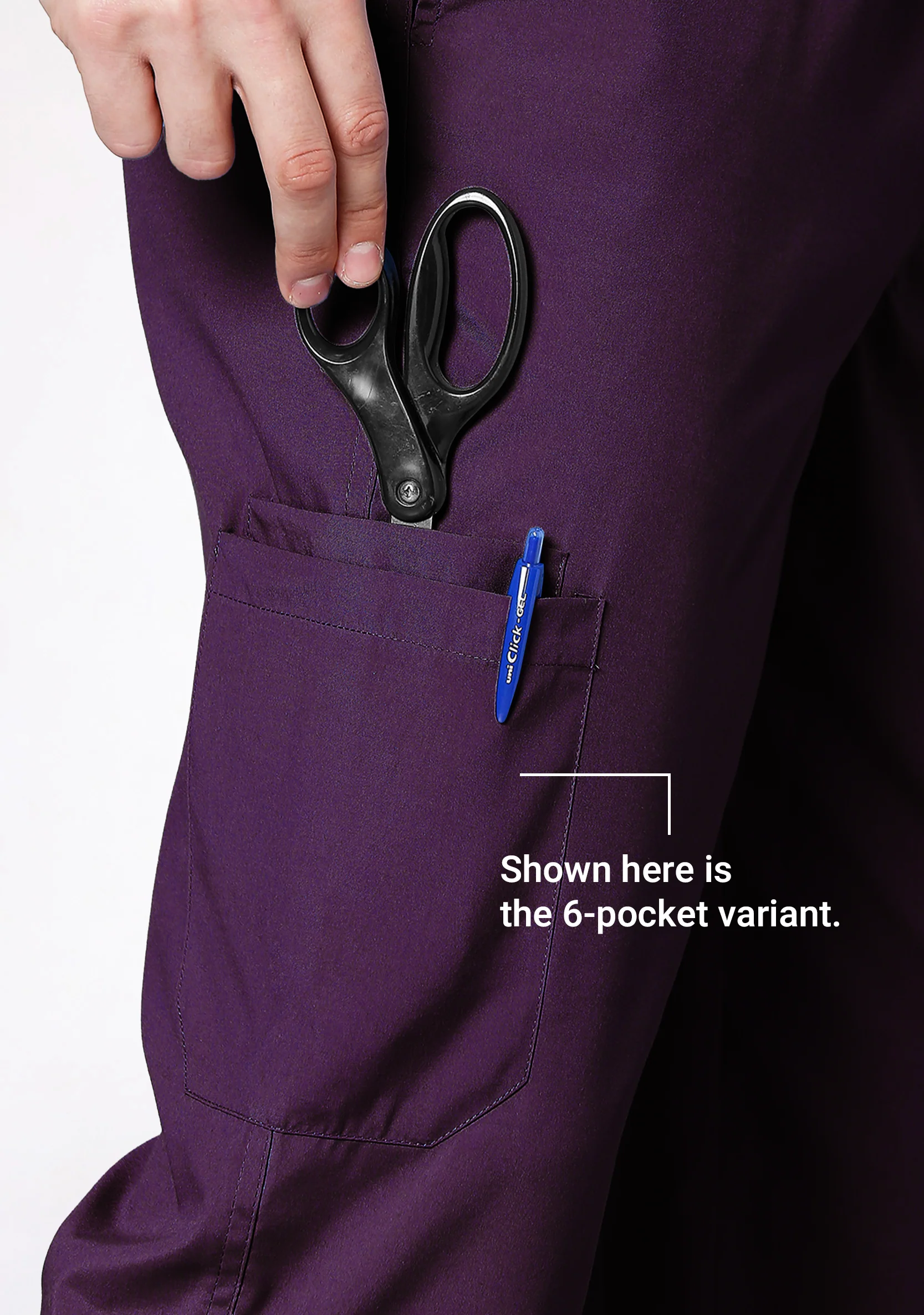 Classic Men's V-Neck (Wine) Scrub - Image 4