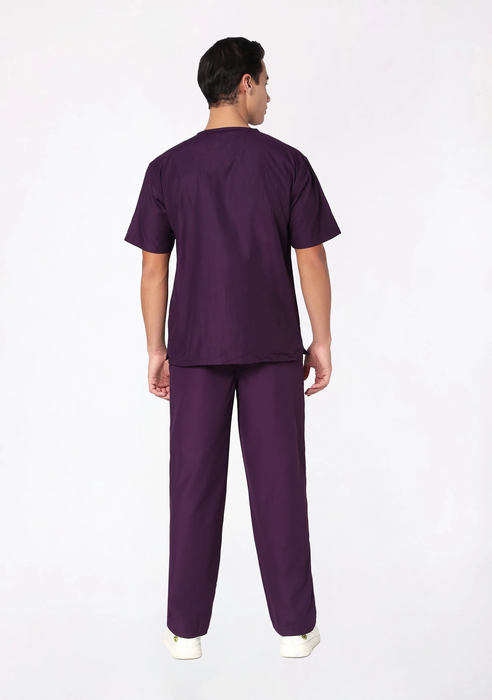 Classic Men's V-Neck (Wine) Scrub - Image 5