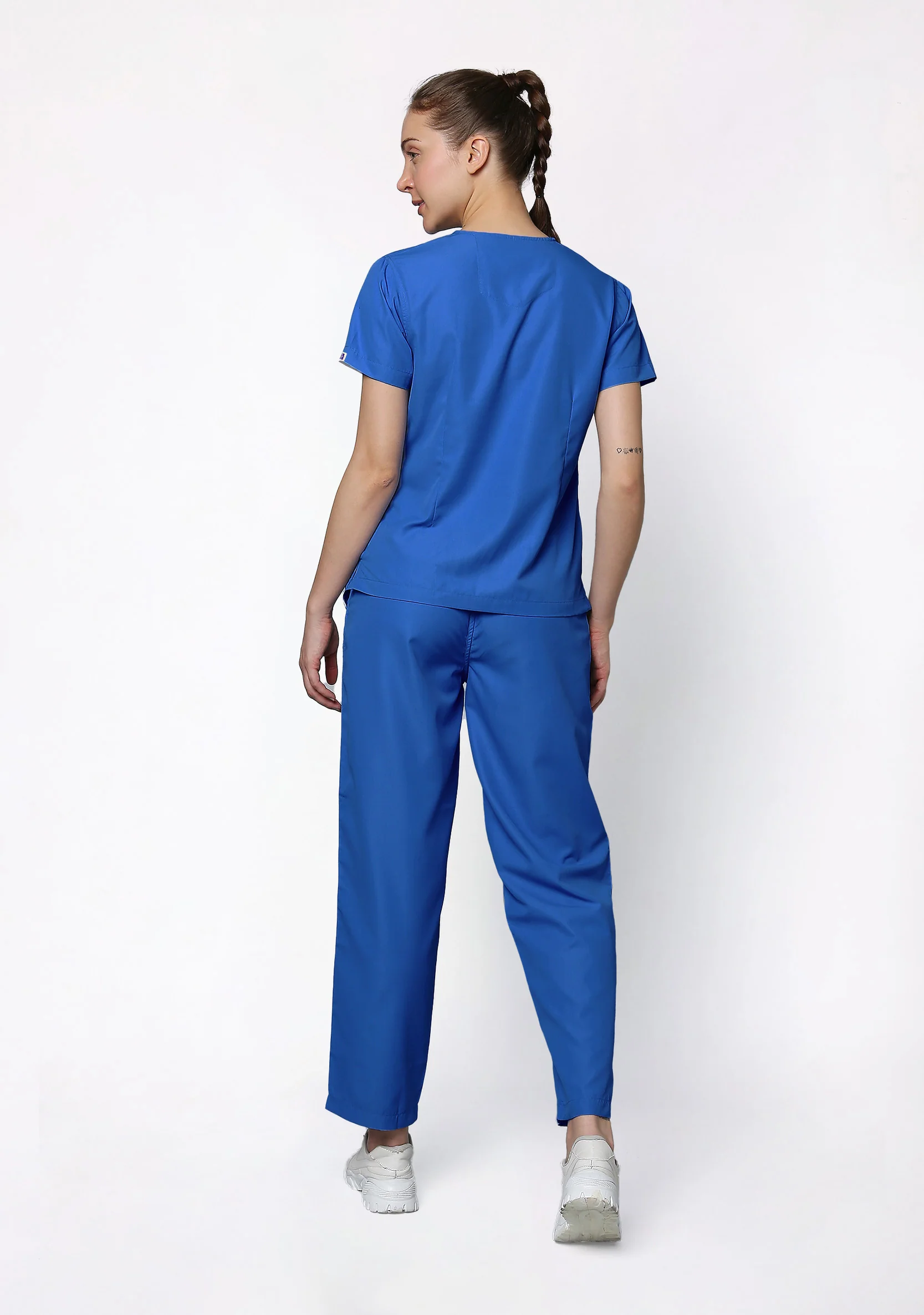 Classic Women's V-Neck (Galaxy Blue) Scrub - Image 5