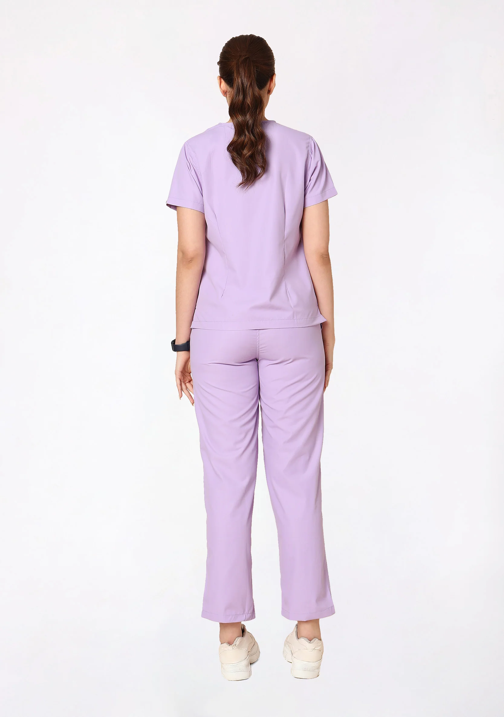 Classic Women's V-Neck (Pastel Lilac) Scrub - Image 5