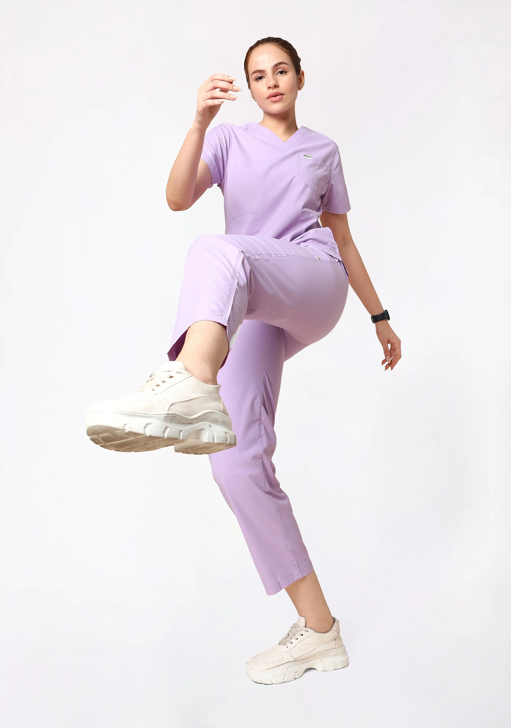 Classic Women's V-Neck (Pastel Lilac) Scrub - Image 6