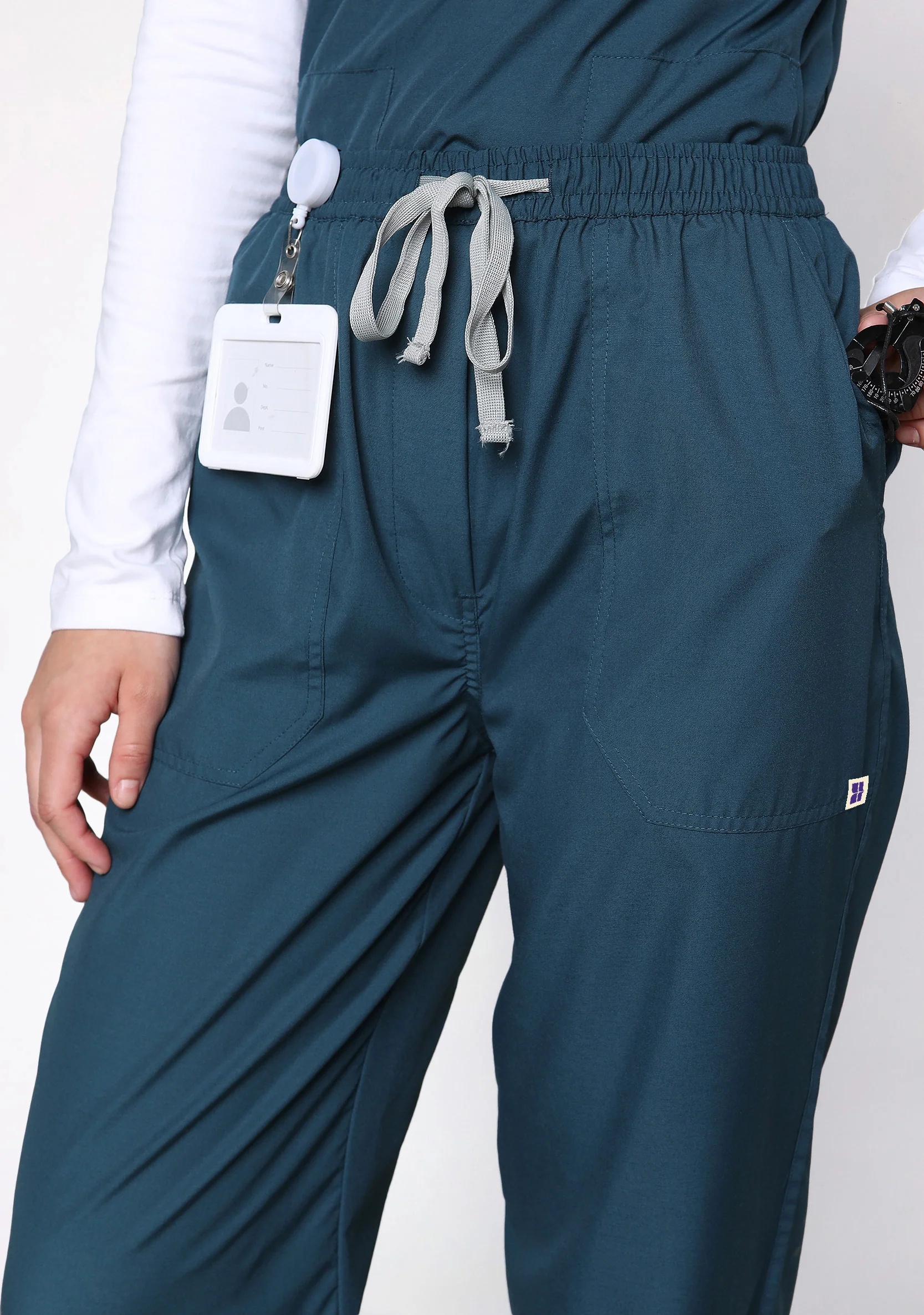 Classic Women's V-Neck (Forest Green) Scrub - Image 5