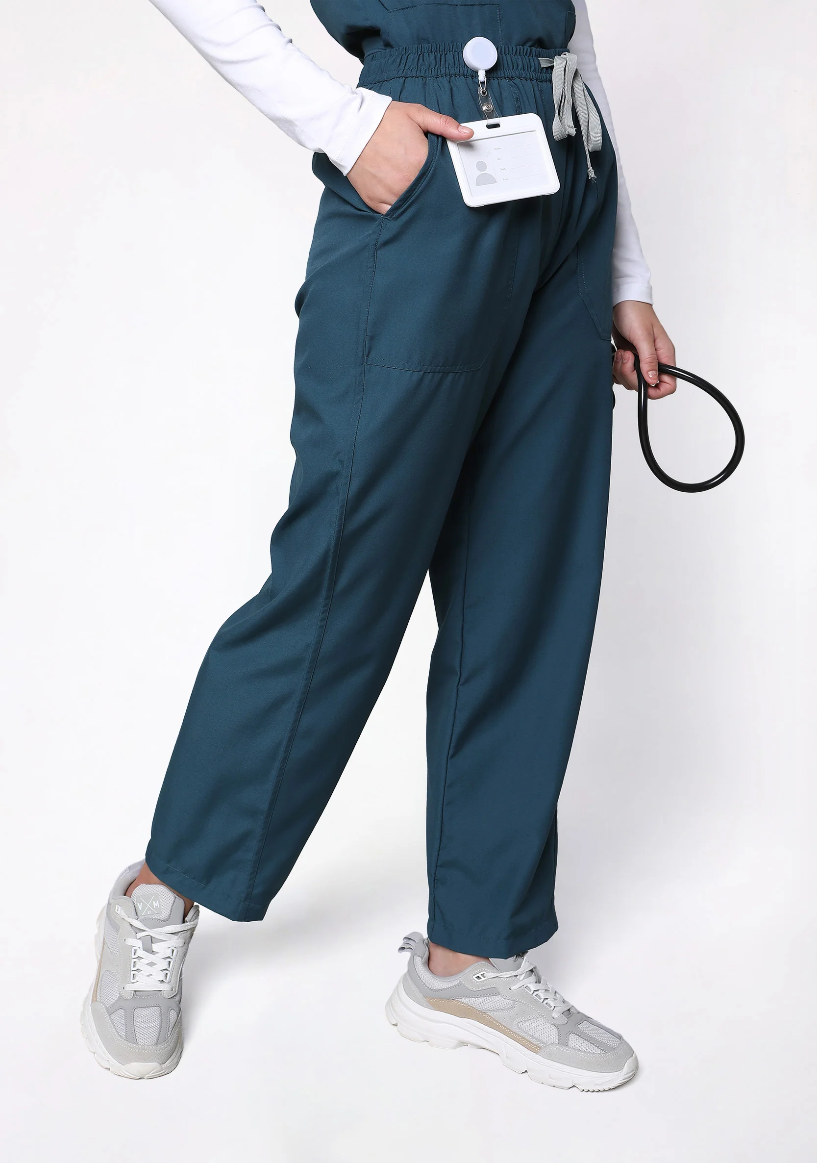 Classic Women's V-Neck (Forest Green) Plus Size Scrub - Image 4