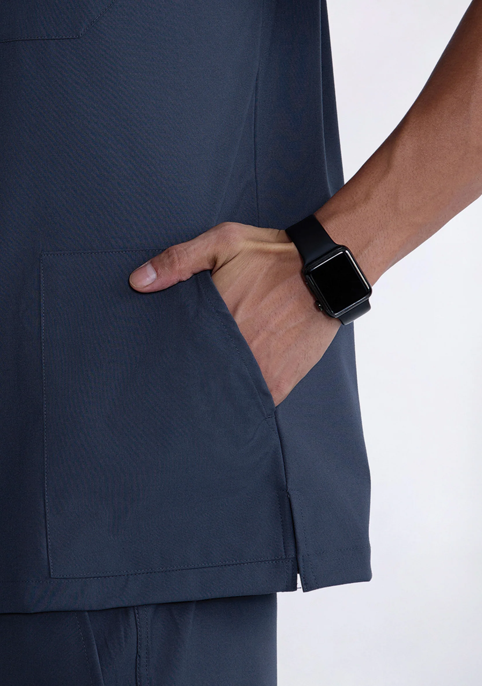 ecoflex™ Men's V-Neck (Steel Grey) Scrub - Image 3