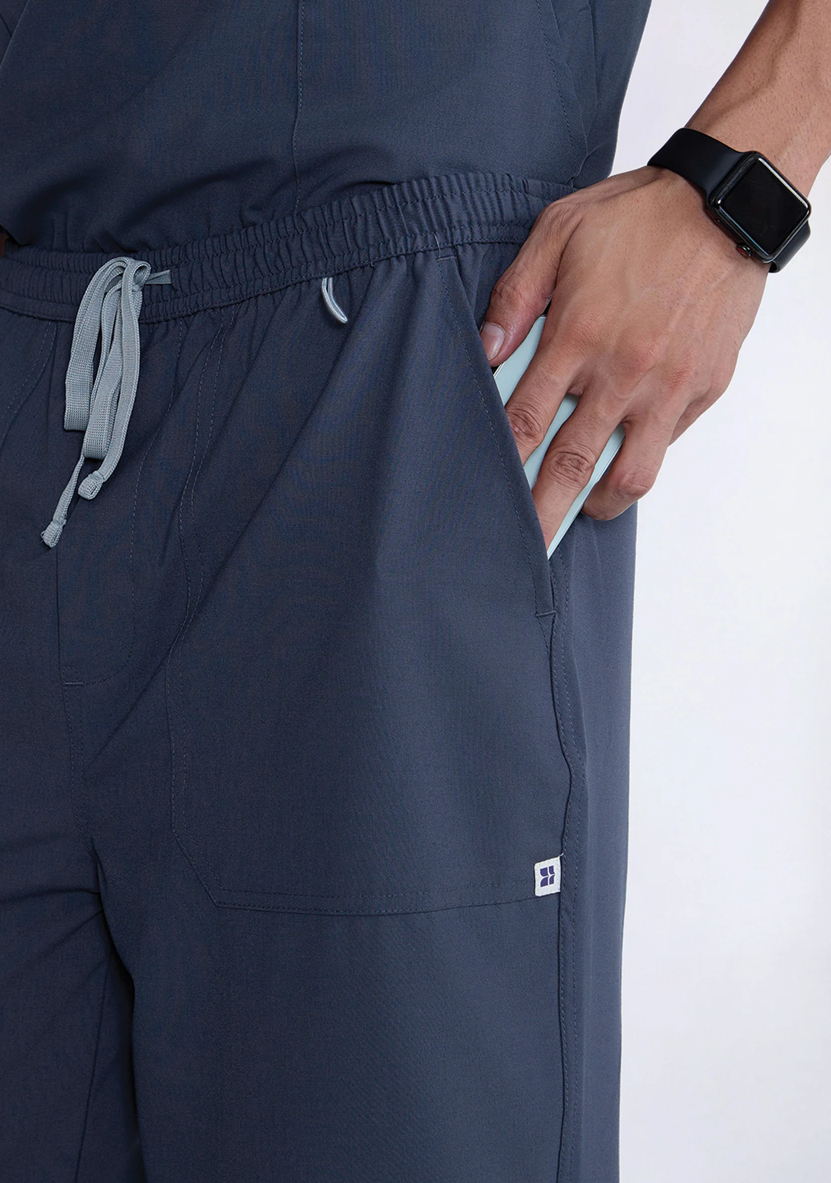 ecoflex™ Men's V-Neck (Steel Grey) Scrub - Image 4