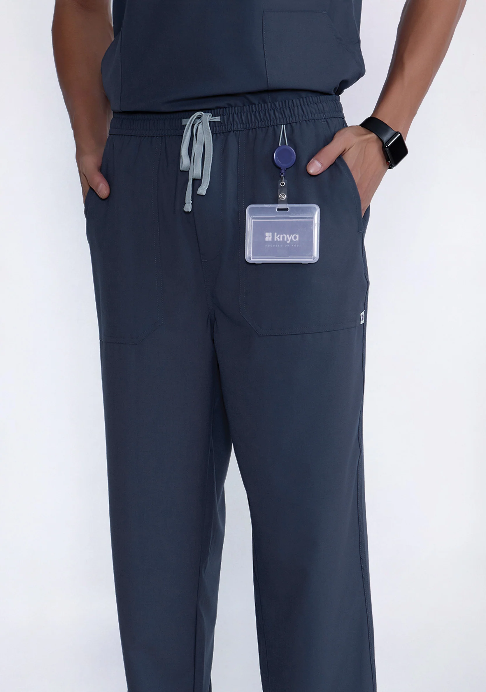 ecoflex™ Men's V-Neck (Steel Grey) Scrub - Image 5