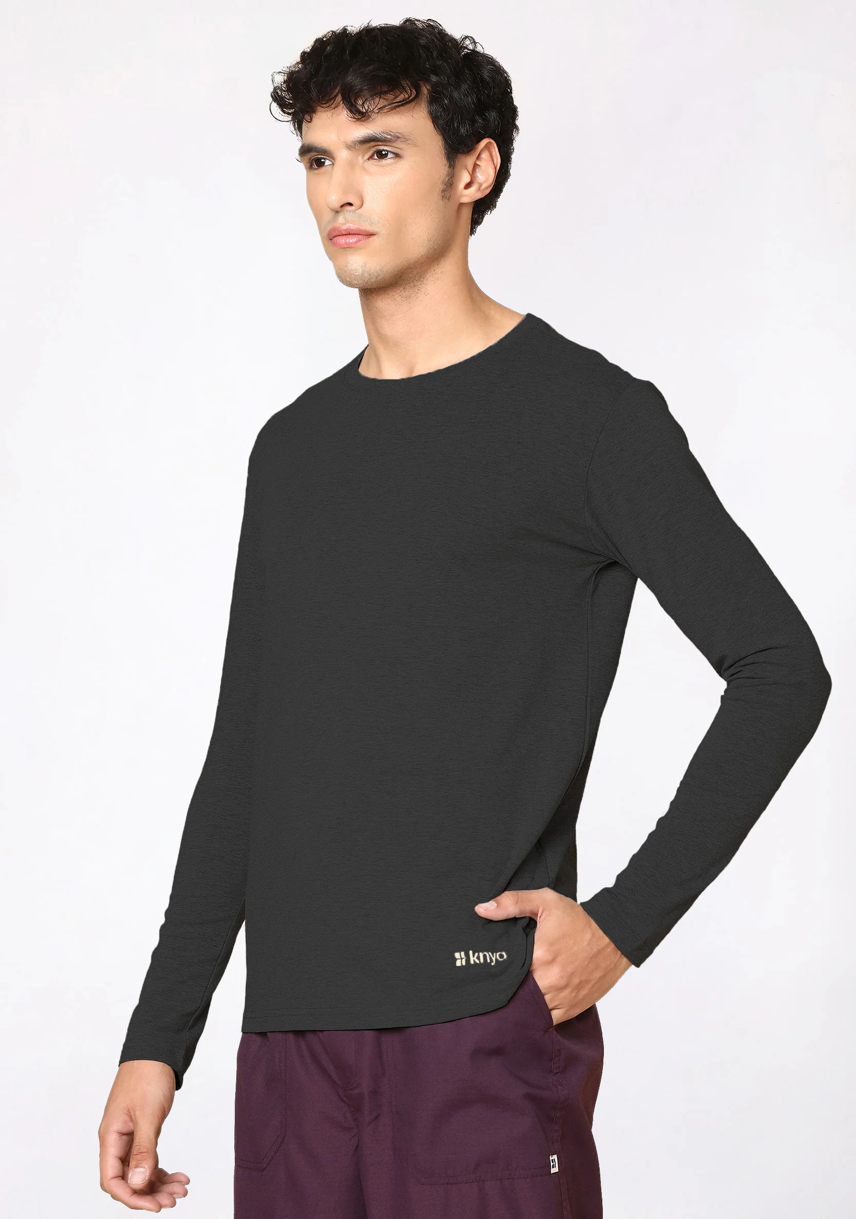 Men's Supersoft L/S (Charcoal) Underscrub - Image 3