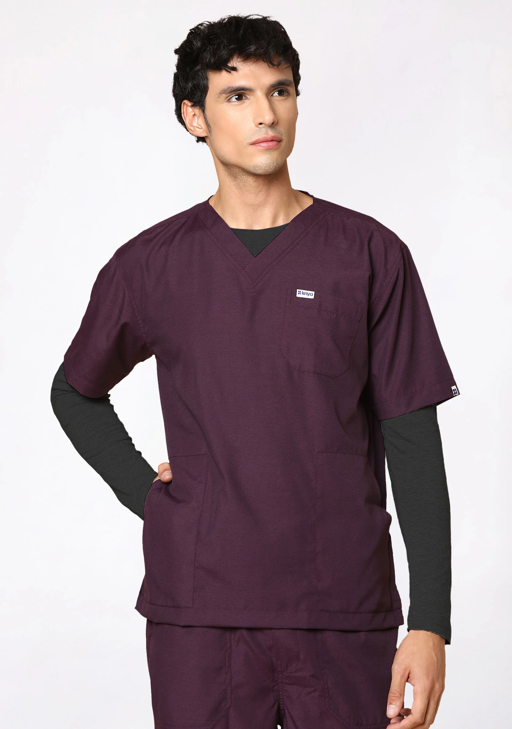 Men's Supersoft L/S (Charcoal) Underscrub - Image 5