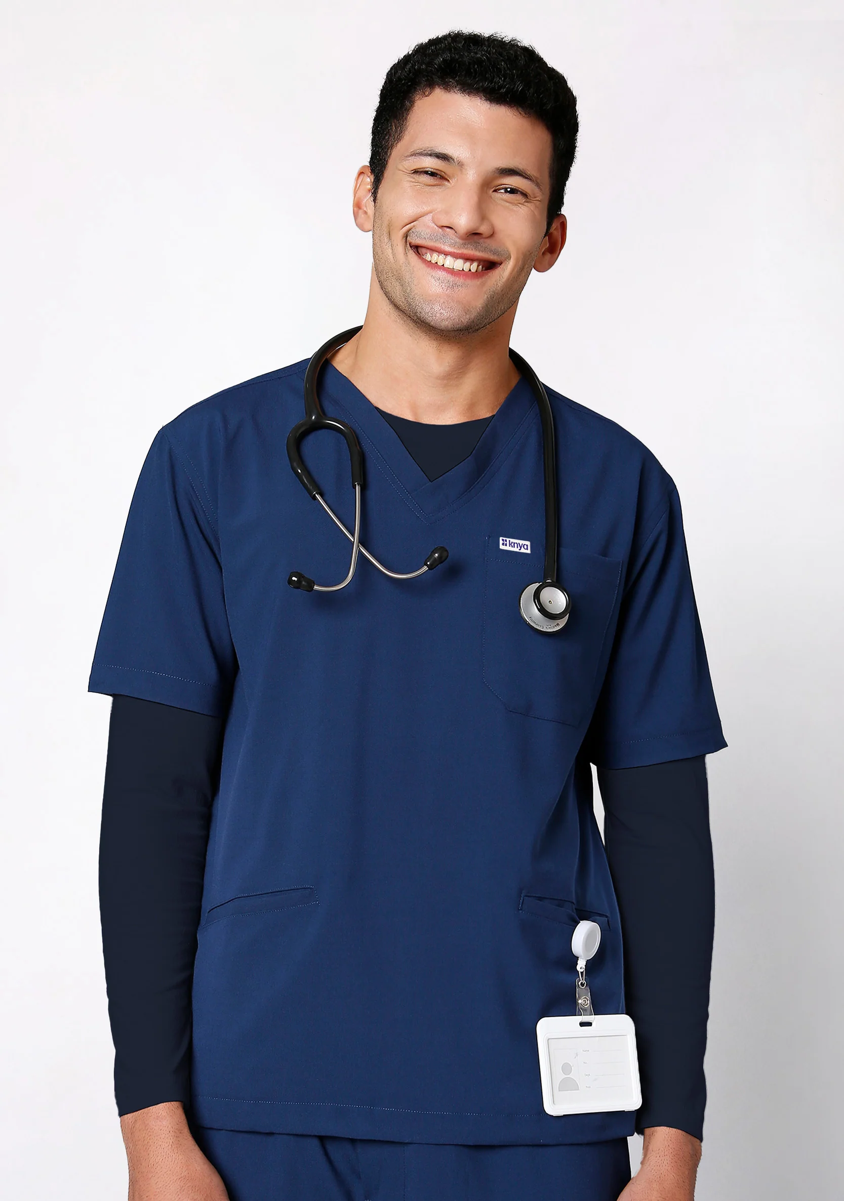 Supersoft Men's L/S (Navy) Underscrub - Image 4