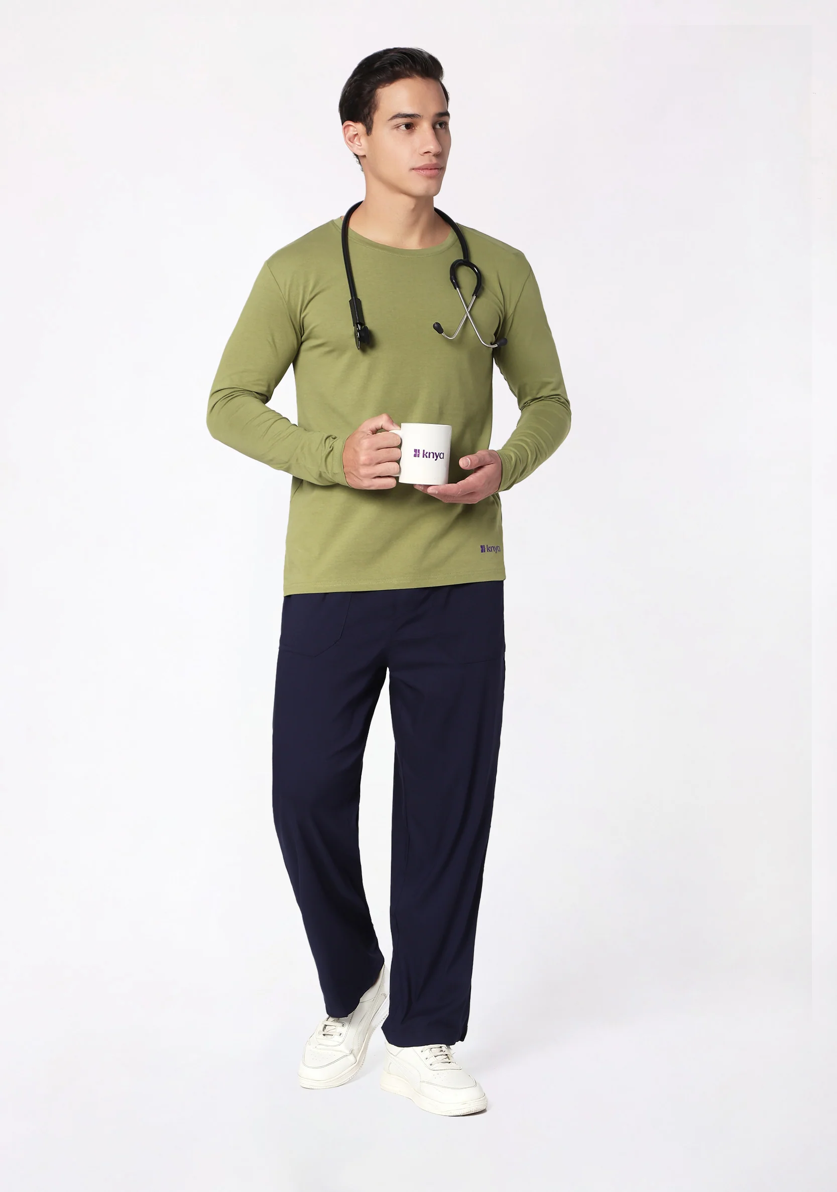 Men's Supersoft L/S (Olive) Underscrub - Image 4