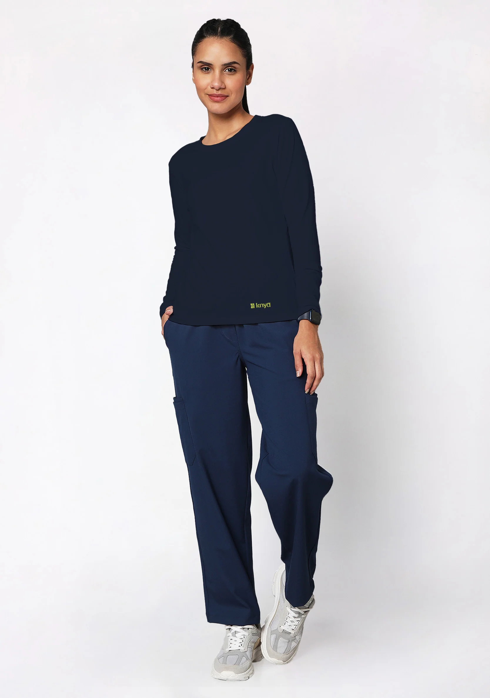 Supersoft Women's L/S (Navy) Underscrub - Image 4